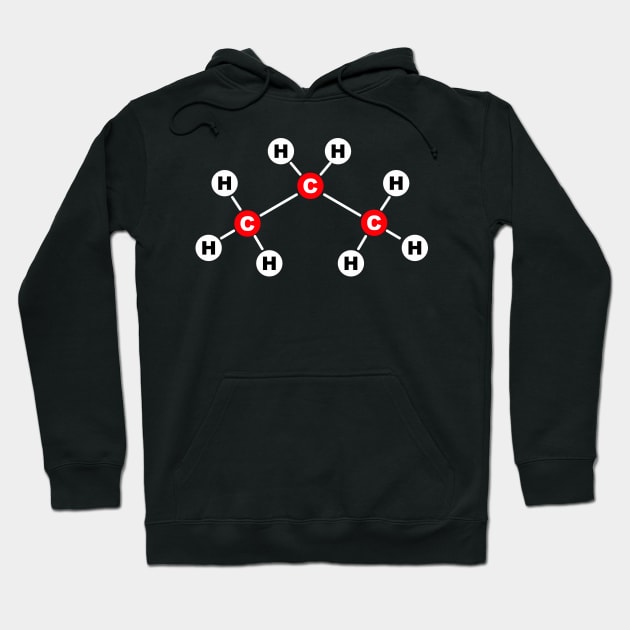 Propane C3H8 molecule Hoodie by ciyoriy